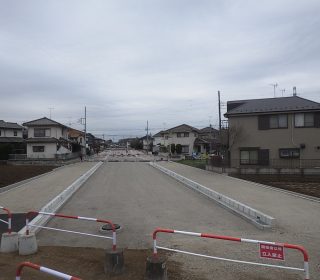 所沢市北中　都市計画道路拡張工事